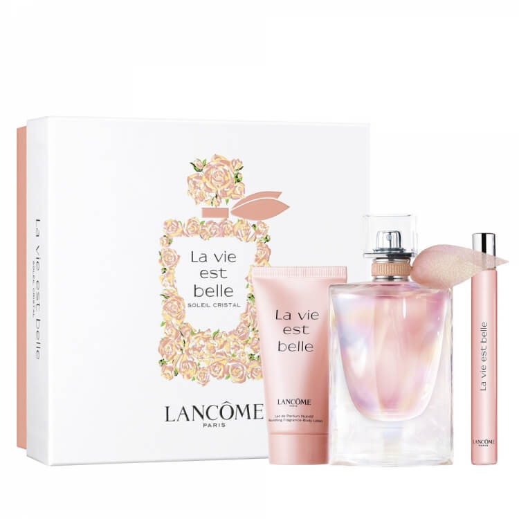 LANCOME LA VIE EST BELLE SOLEIL CRISTAL ESTUCHE 3PC DAMA