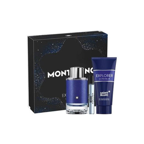 MONT BLANC EXPLORER ULTRA BLUE SET 3 Piezas EDP Hombres