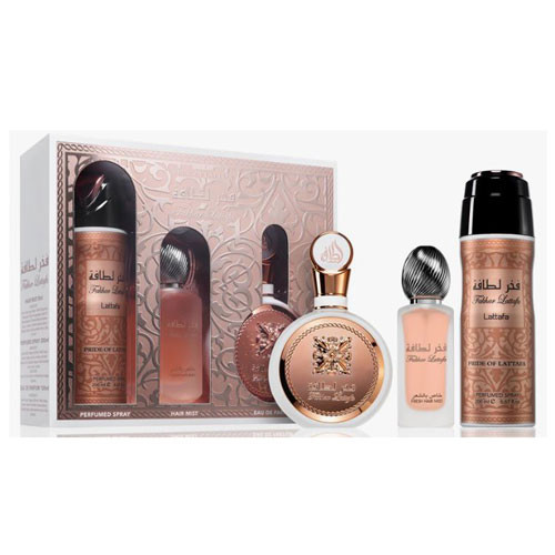 LATTAFA FAKHAR WOMEN SET 3 Pcs. EDP 100 ml. Damas