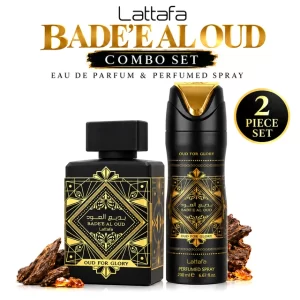 LATTAFA BADEE AL OUD FOR GLORY SET 2 pzs EDP 100 ml. Hombres